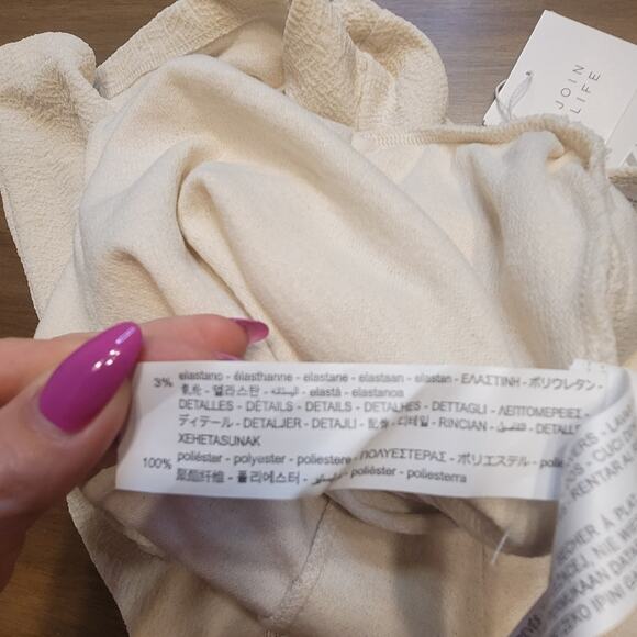 ZARA Sleeveless Textured Lace Jumpsuit Romper Ivory S NWT Chic Designer Evening - Picture 8 of 11